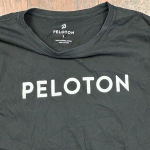 Peloton Drifit logo spellout shirt